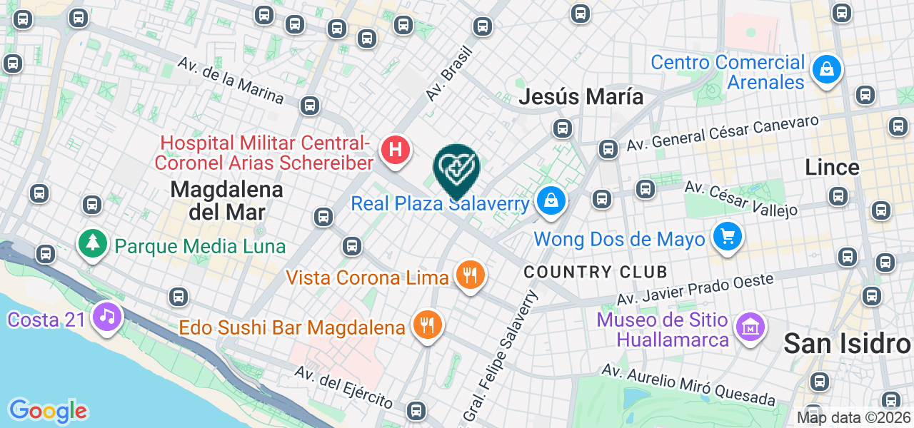 Mapa de Skin Center