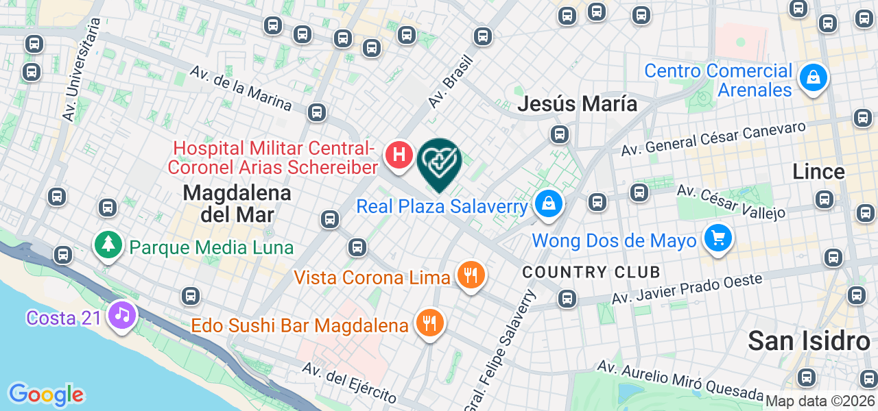 Mapa de Centro Medico la Floresta