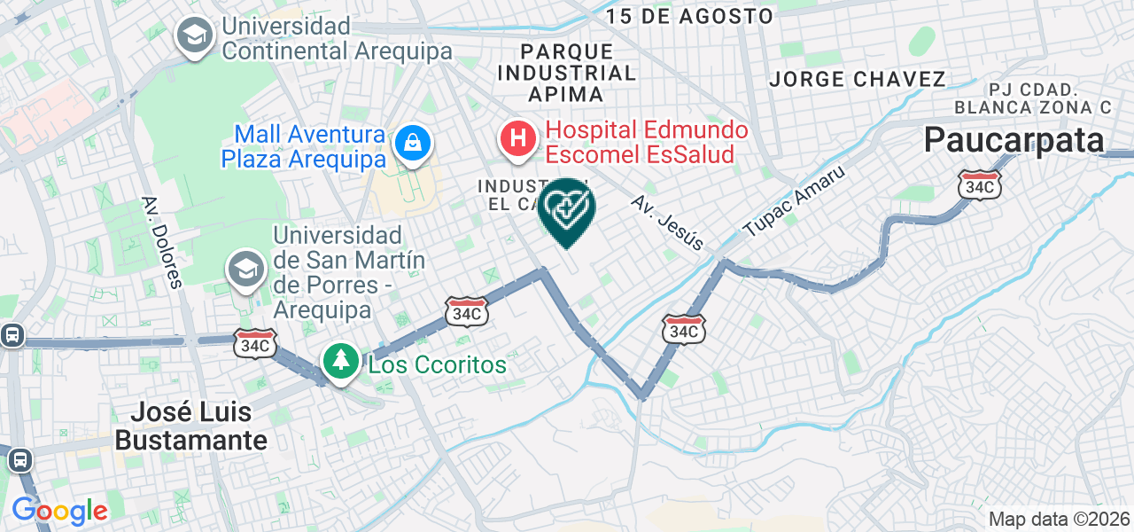Mapa de Policlinico Virgen del Rosario