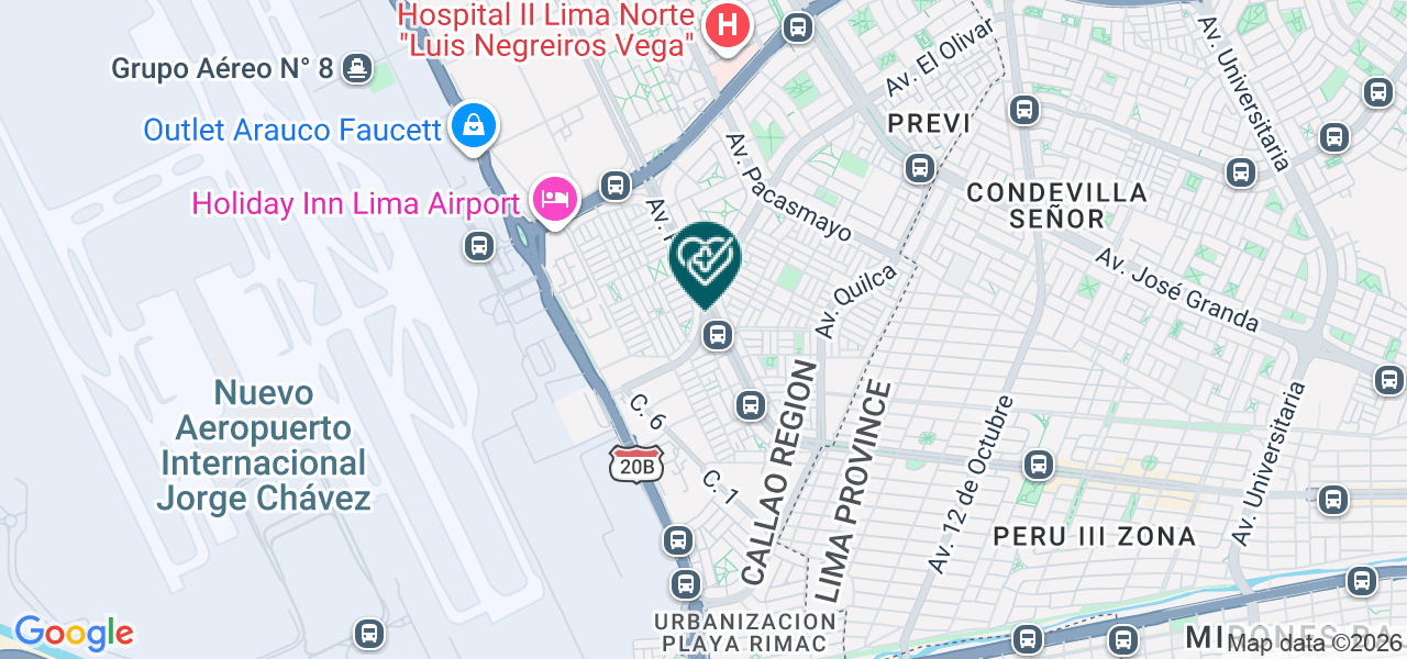 Mapa de Consultorio Dental White Smile