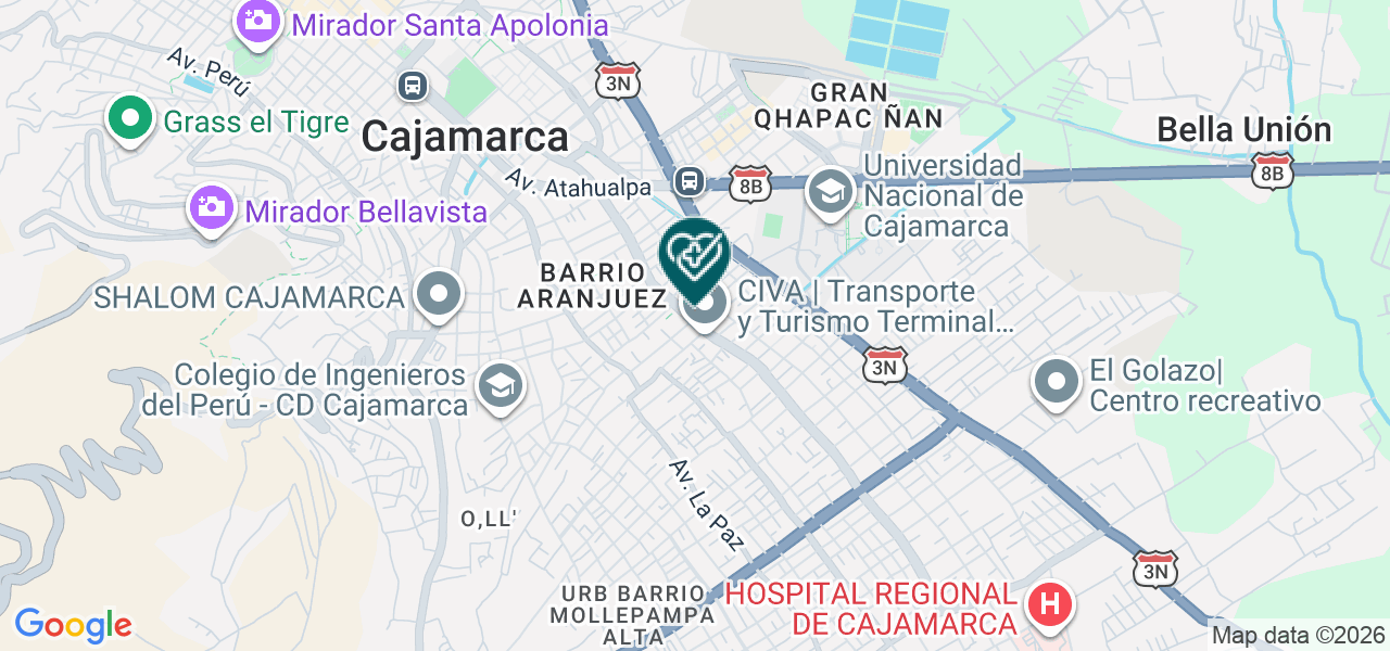 Mapa de Ataraxia Consultorio Odintologico