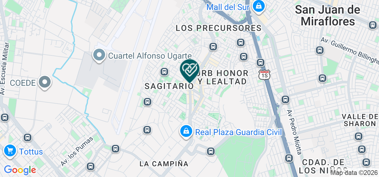 Mapa de Surco Salud Sede Villa Alegre