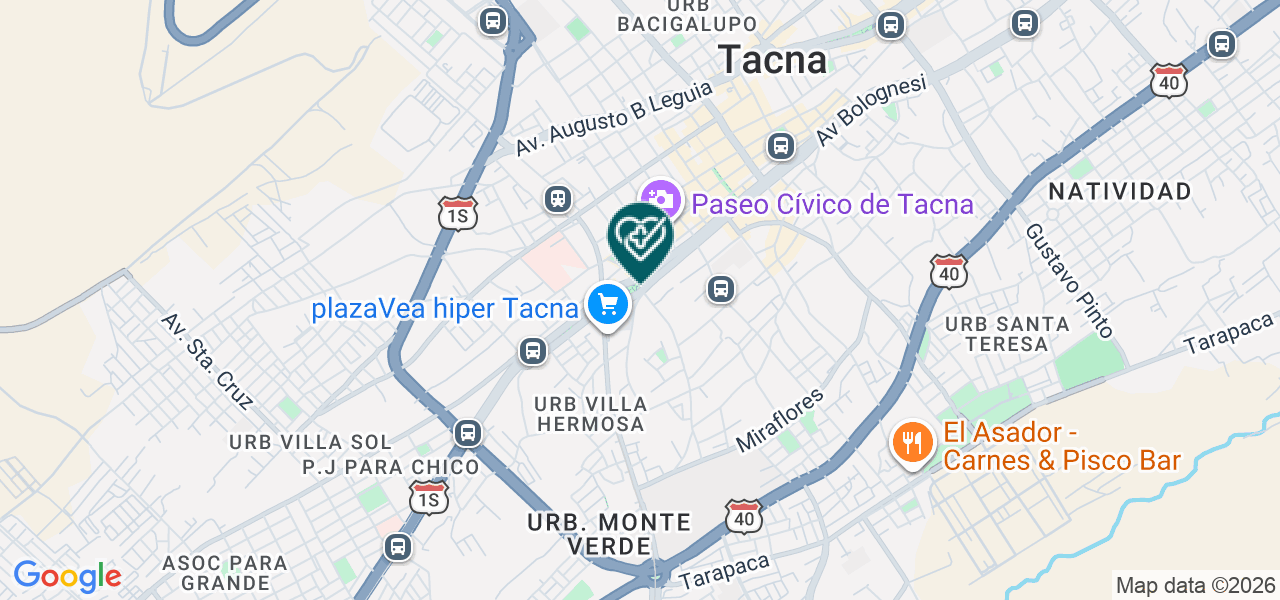 Mapa de Laboratorio Clinico Tacnalab