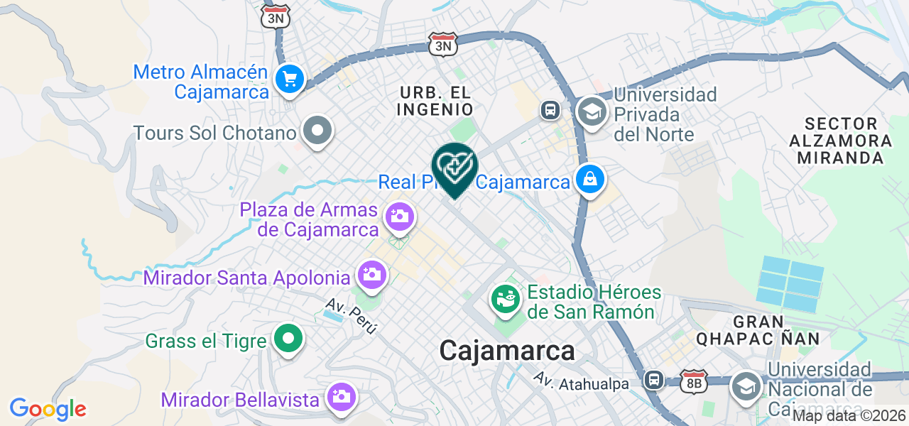 Mapa de Jesucristo Nuestro Redentor