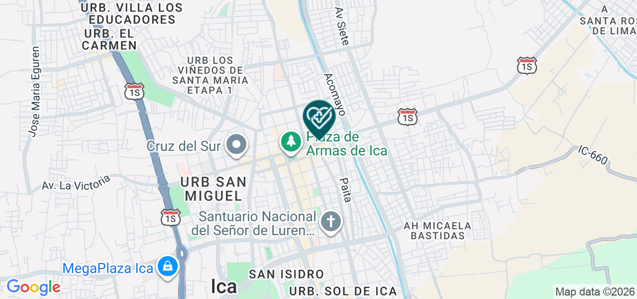 Mapa de Centro de Diagnostico Jganver Medic