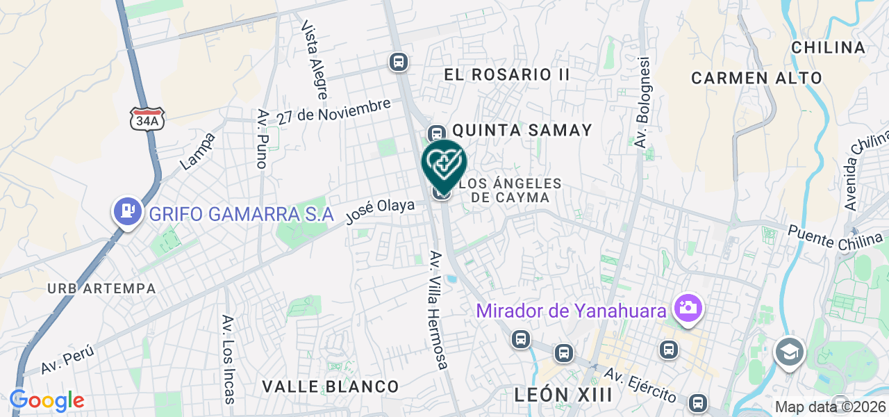 Mapa de Laboratorios Muñoz Cerro Colorado