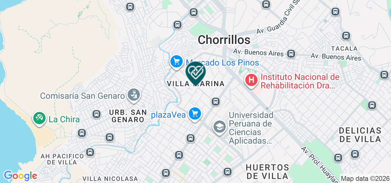 Mapa de Consultorio Medico Ozono Cuba