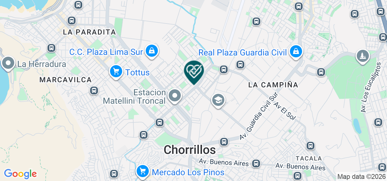 Mapa de Sonrise - Sede Chorrillos