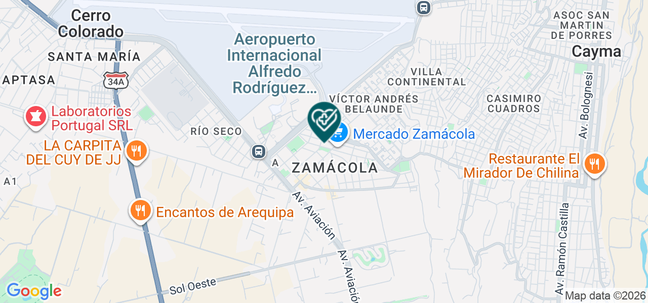 Mapa de Consultorio Medico Especializado en Endocrinologia