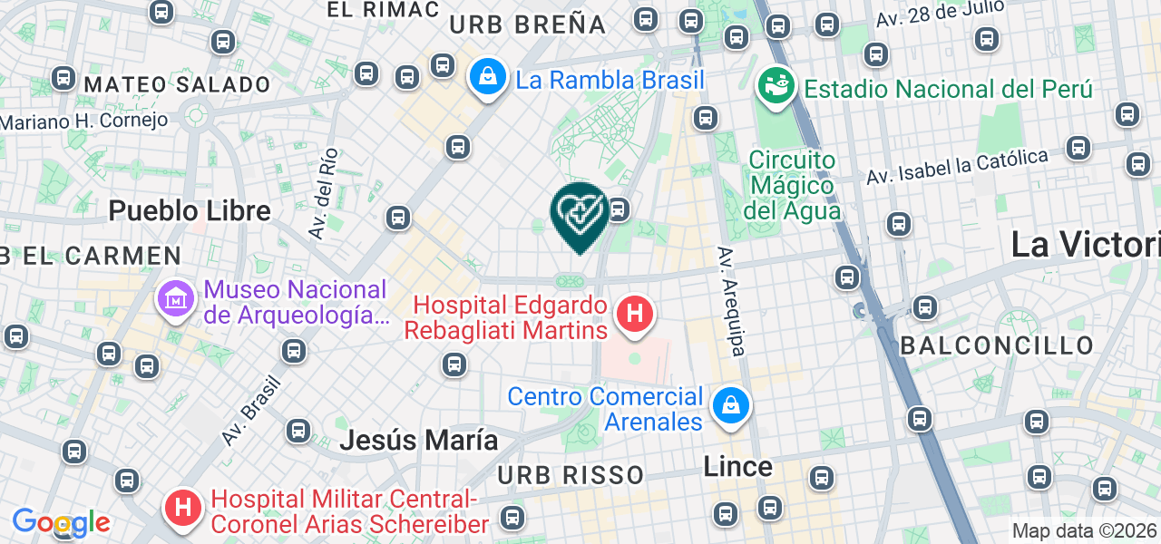 Mapa de Clinica de la Piel Jesus Maria