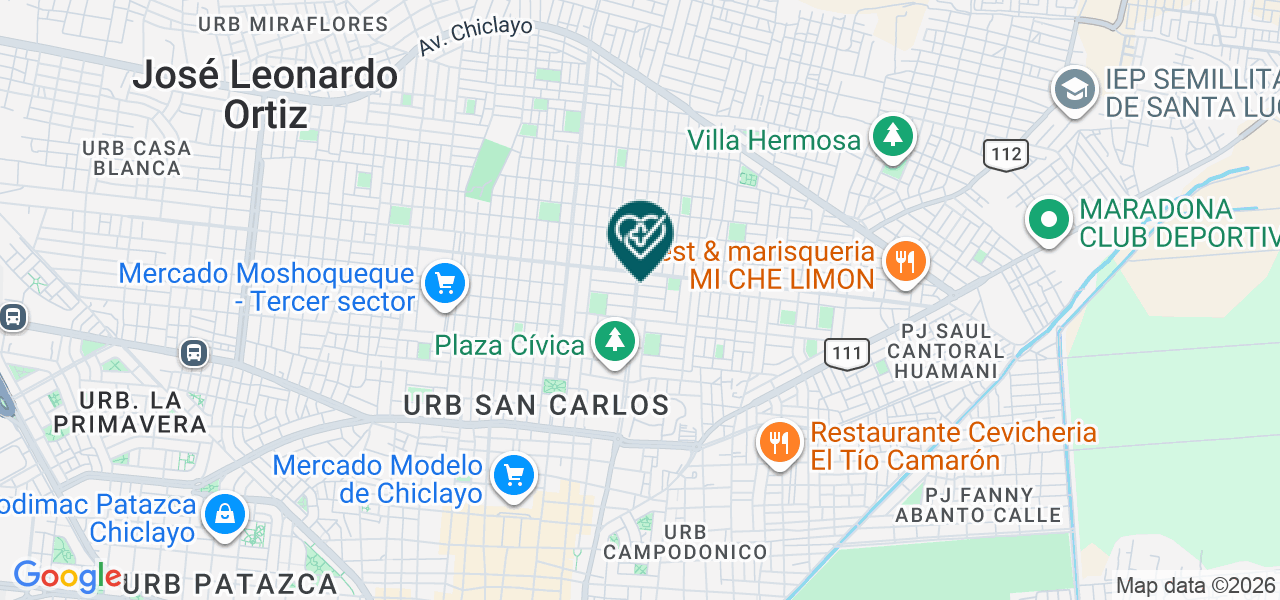 Mapa de Policlinico Solidario Lab Salud