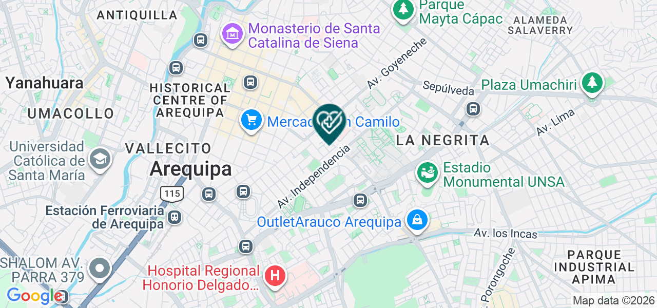 Mapa de Clinica Max Salud Arequipa