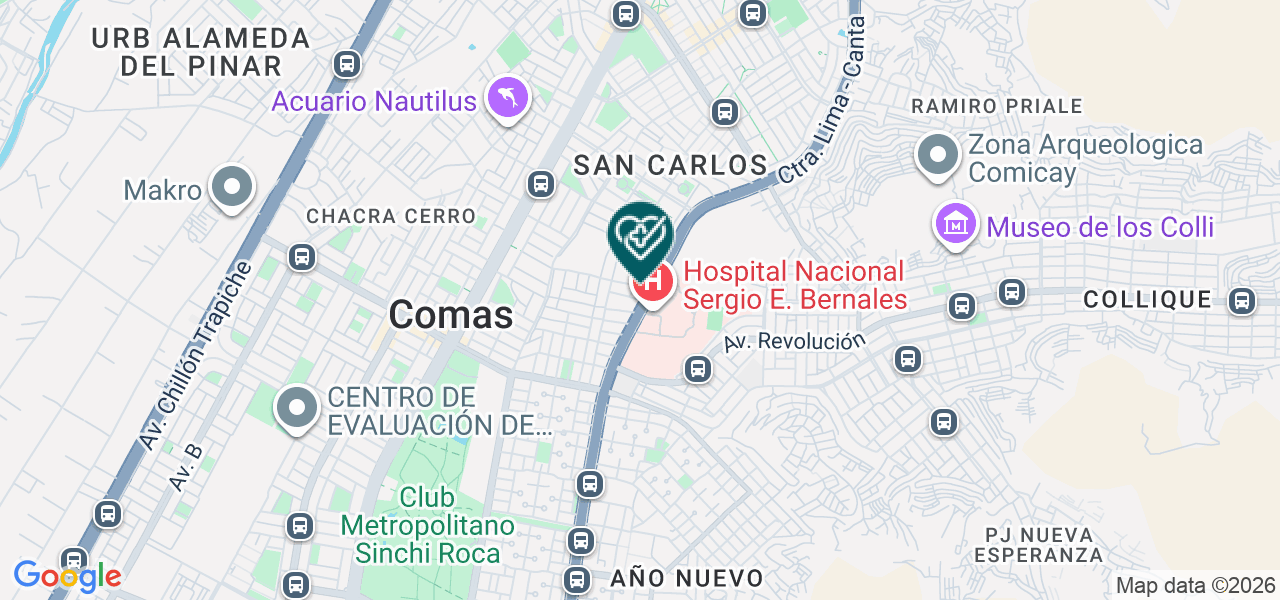 Mapa de Consultorio Medico "vida y Salud