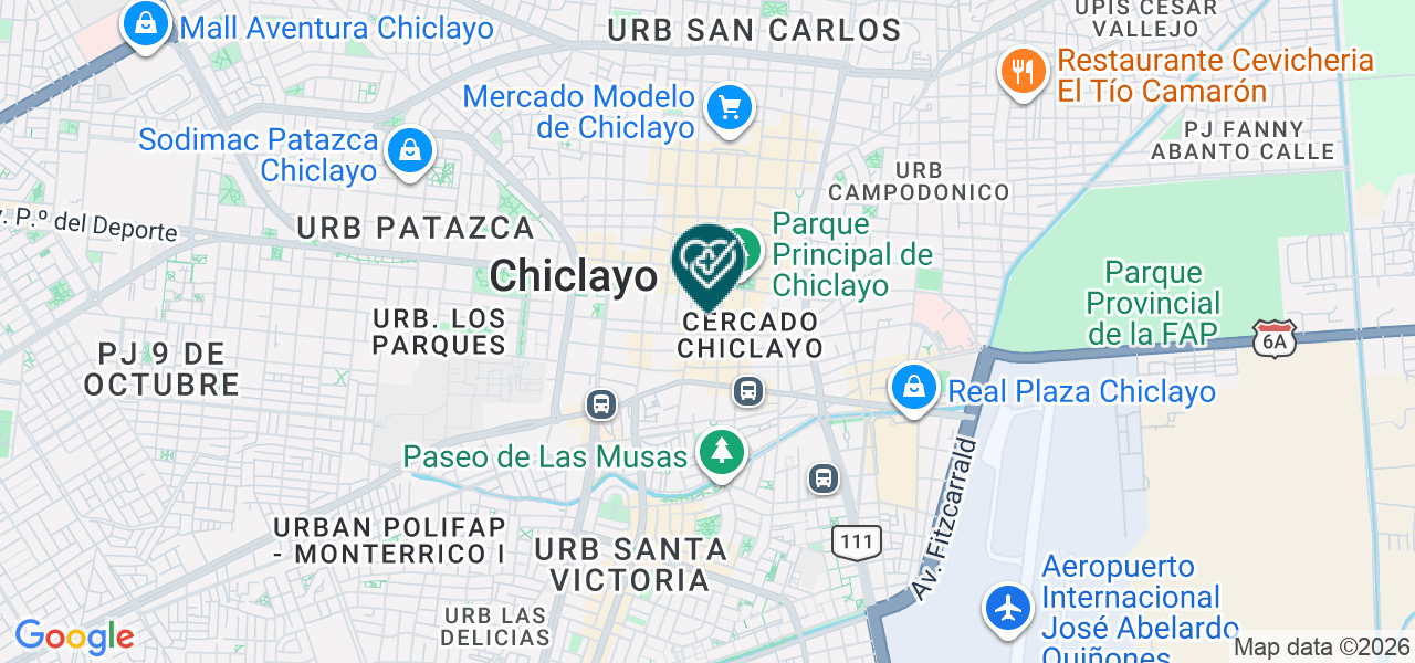 Mapa de Orthodent - Dr. Harlee Cruzatt