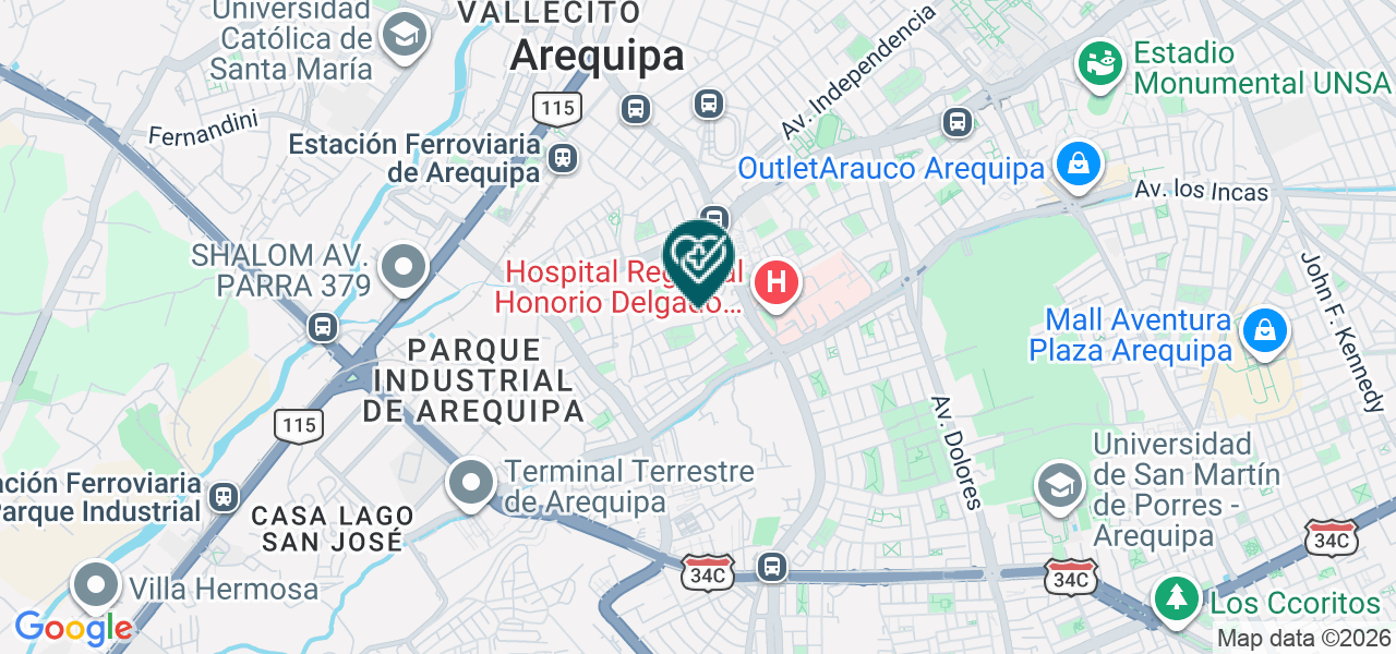 Mapa de Los Alamos - Arequipa