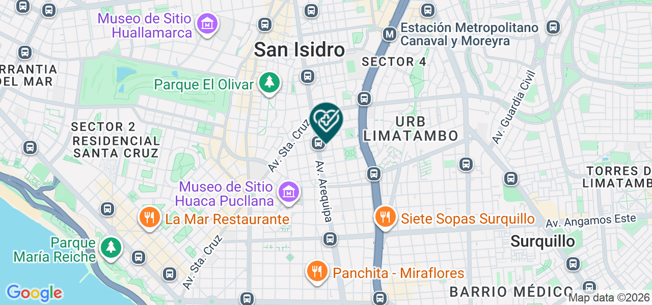 Mapa de Centro Médico C. Alemana