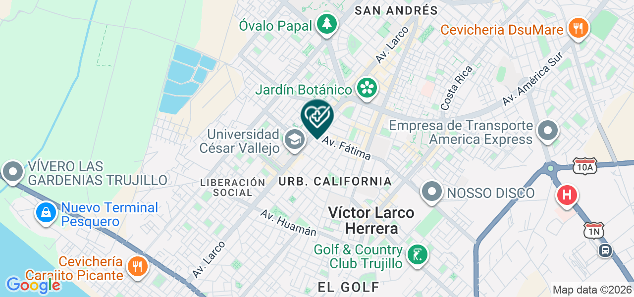 Mapa de Fisiomedic Plus