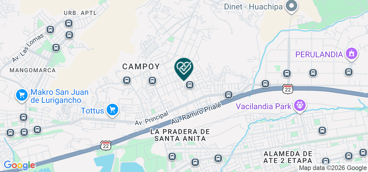 Mapa de Consultorio Dental Corident