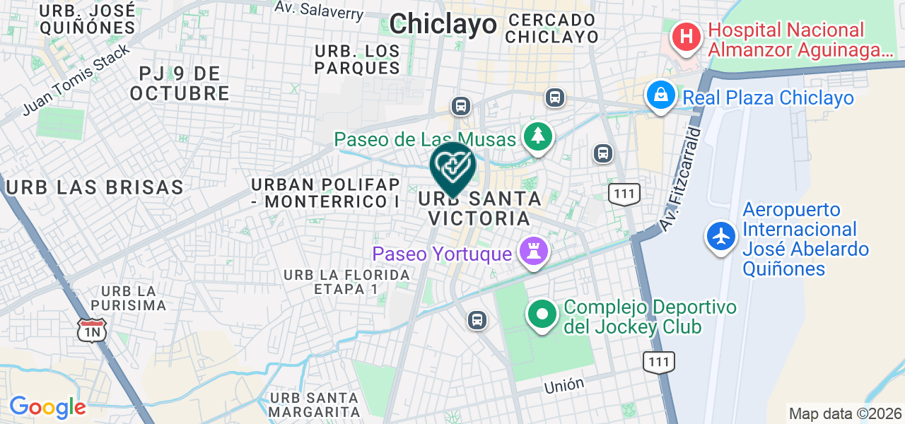 Mapa de Centro Odontologico Americano - Chiclayo