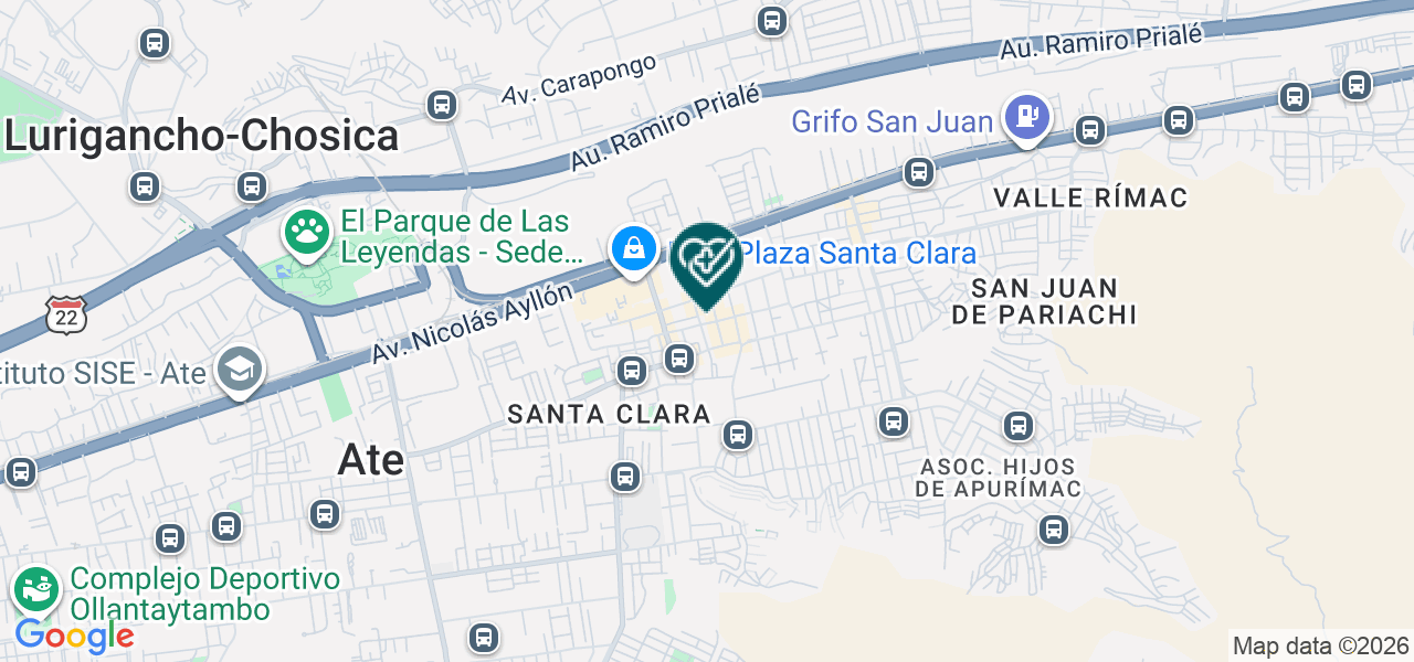 Mapa de Calido Alivio Santa Clara