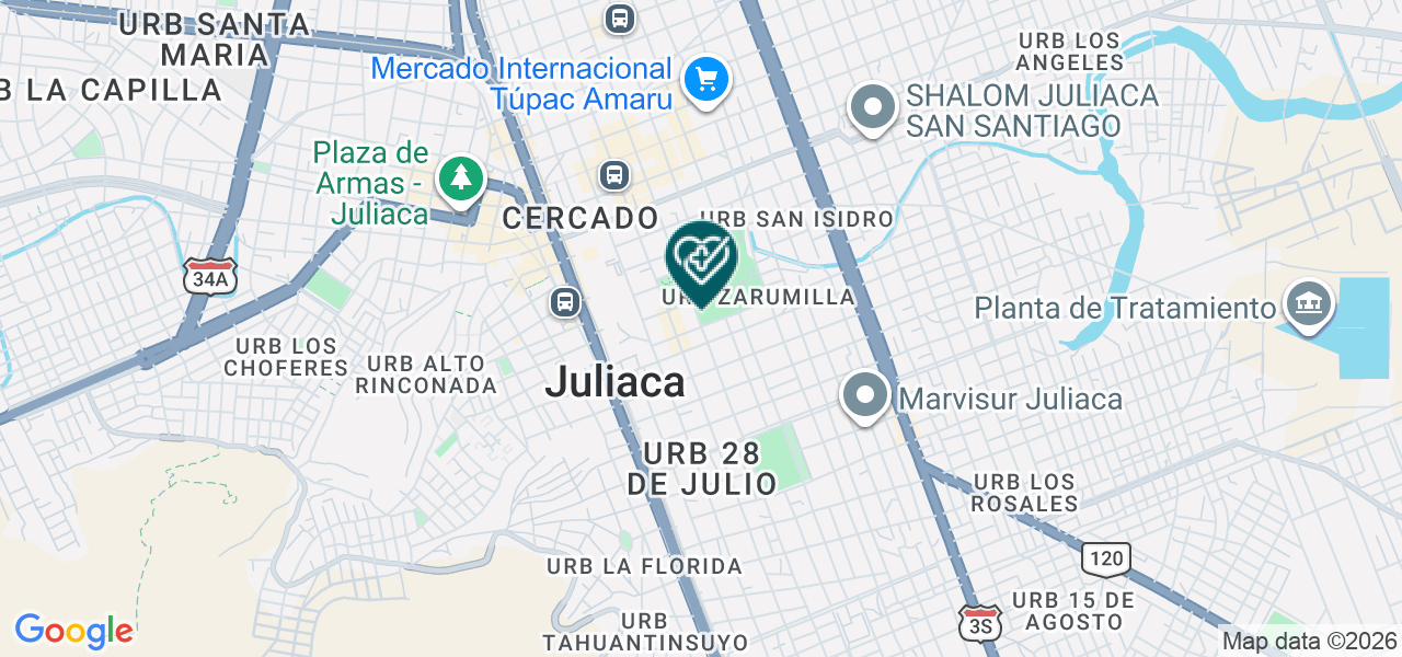 Mapa de Centro Medico Jove Andina Sur