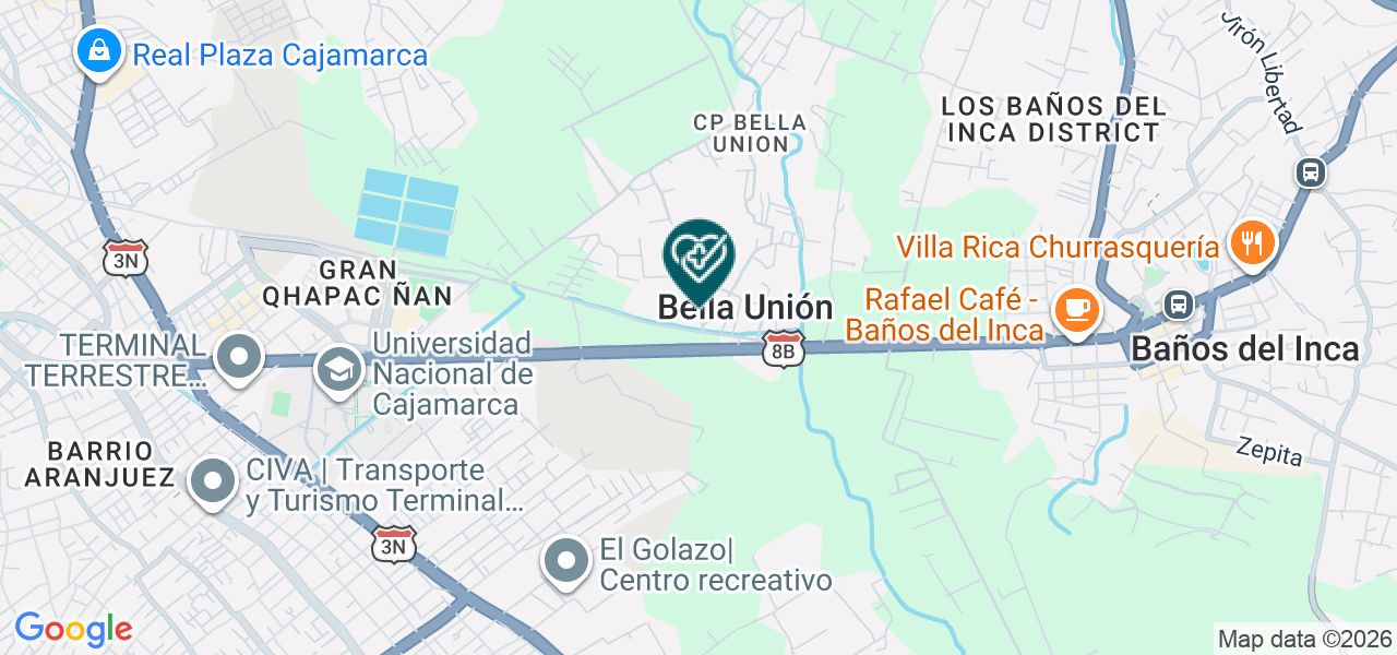 Mapa de Neurocentro Cajamarca