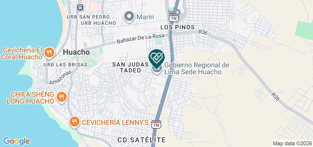 Mapa de Centro Medico Miramar Bvc S.A.C.