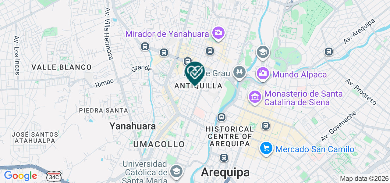 Mapa de Policlinico San Damian