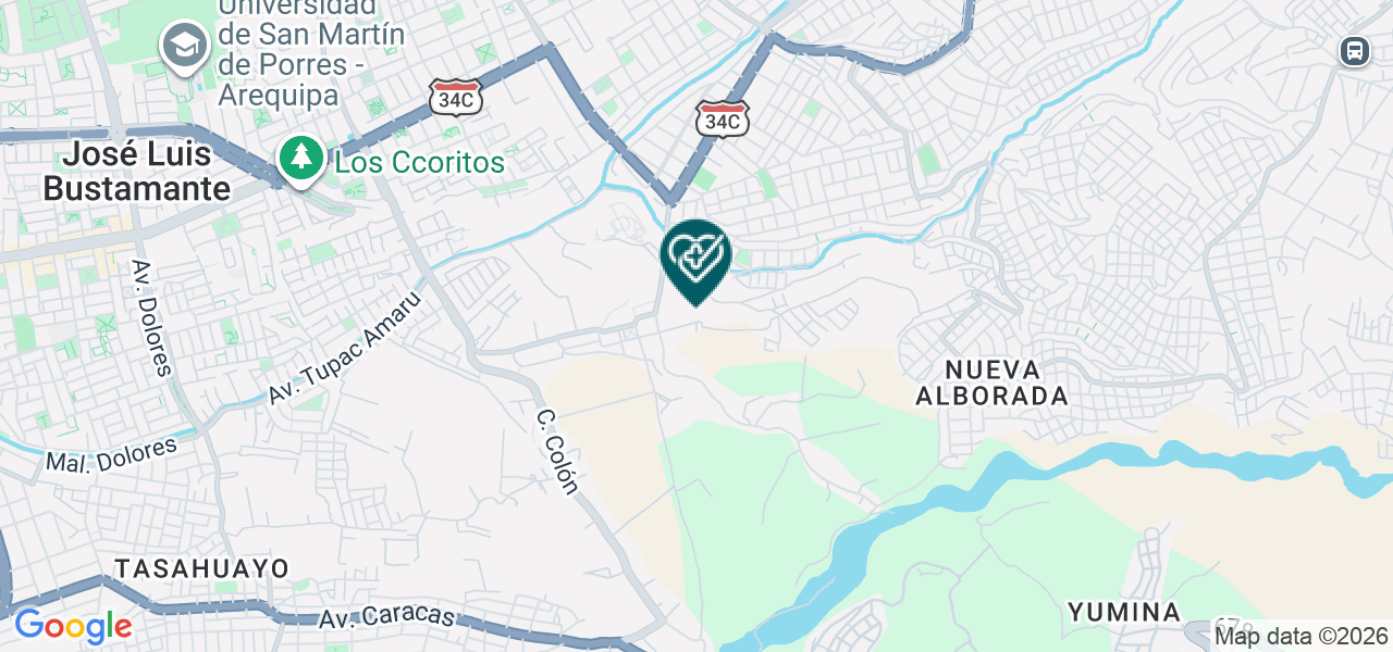 Mapa de Consultorio Medico Juan Alberto Zeballos Medina