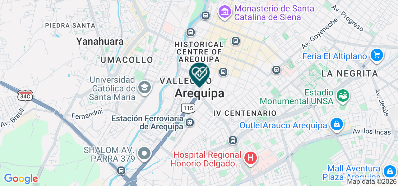 Mapa de Policlinico Virgen Inmaculada Dolorosa