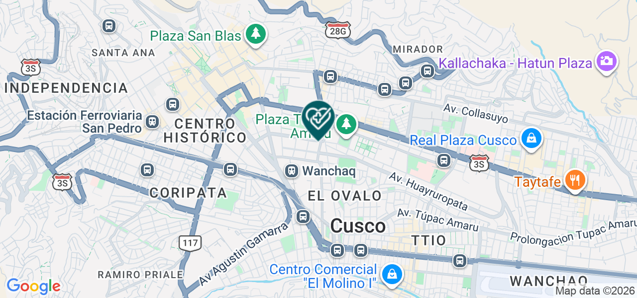 Mapa de Sagrado Corazon de Jesus