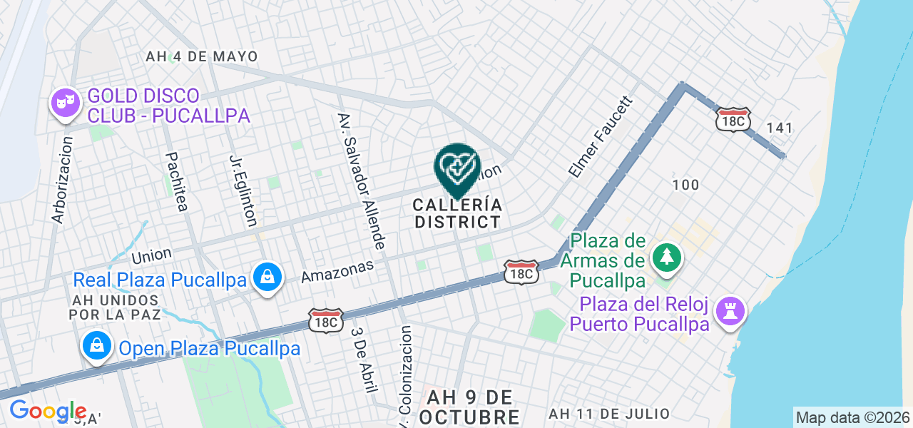 Mapa de Centro Medico Nuevo Paraiso