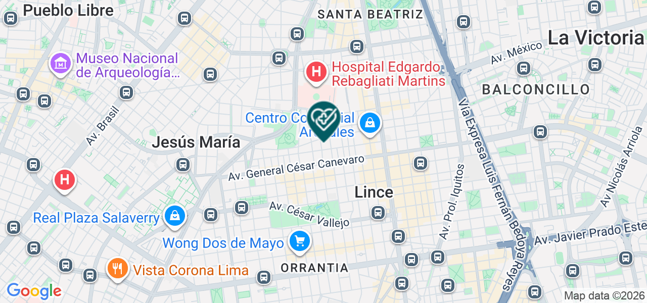 Mapa de Centro Odontologico Castillo