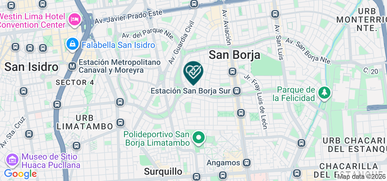 Mapa de Litotricia San Borja SAC