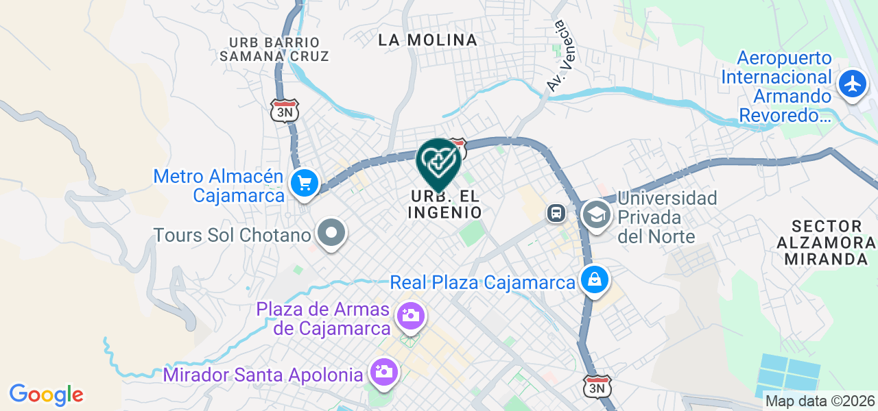 Mapa de Laboratorio Llontop S.R.L - Sede Fresnos