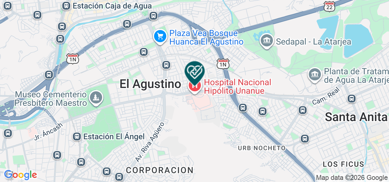 Mapa de Consultorios de Servicios Medicos los Rubies