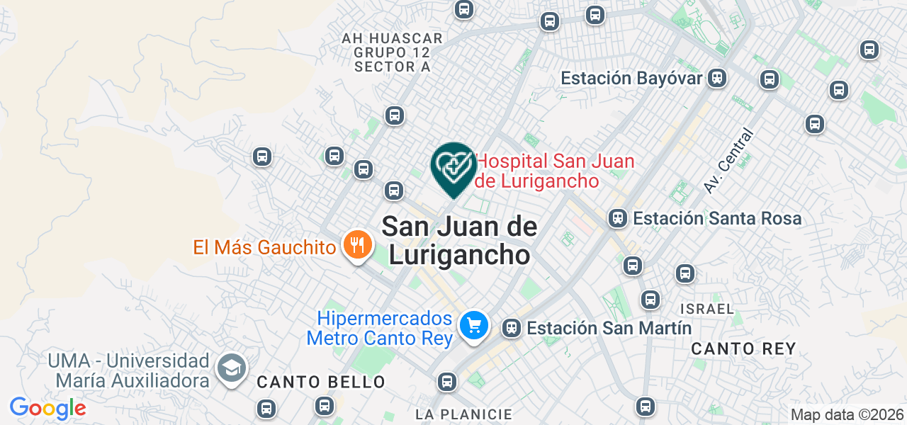 Mapa de Servicios Médicos Santa Juanita