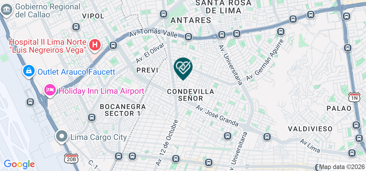 Mapa de Policlinico Santa Rosa de Lima