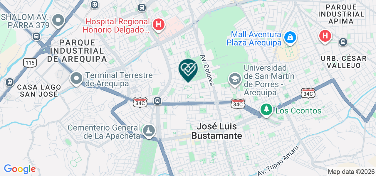 Mapa de Centro Médico de Otorrinolaringología
