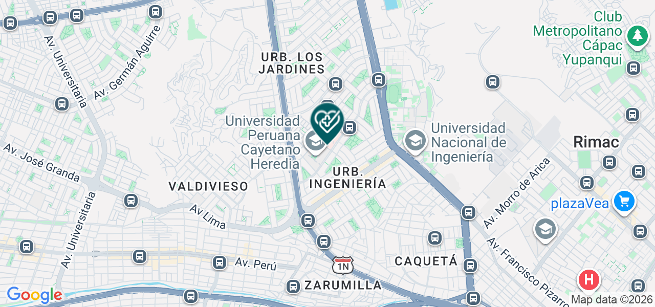 Mapa de Clínica Médica Cayetano Heredia
