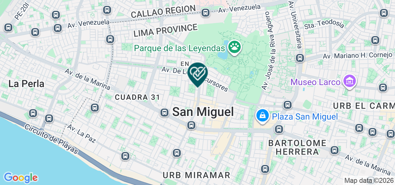 Mapa de Centro Dental San Jose