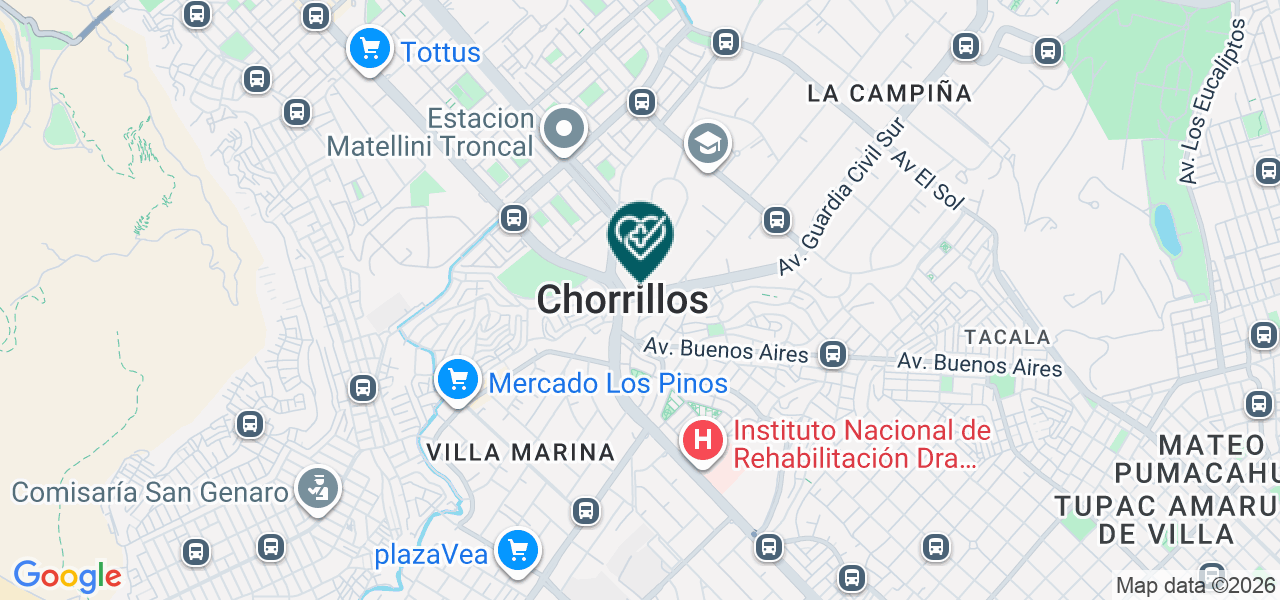 Mapa de Grupo Medico San Lucas