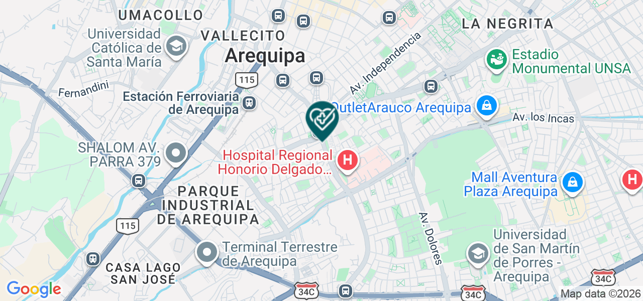 Mapa de Centro de Medicina Fisica y Rehabilitacion Masvida