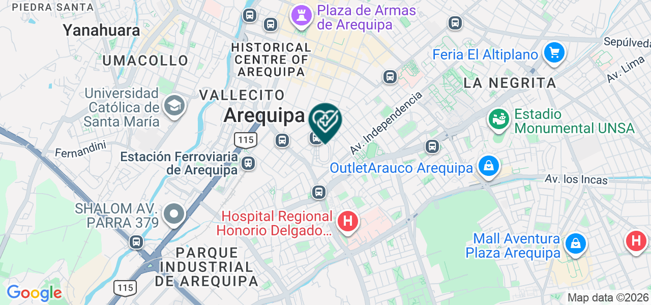 Mapa de Servicio Medico de Apoyo San Rafael