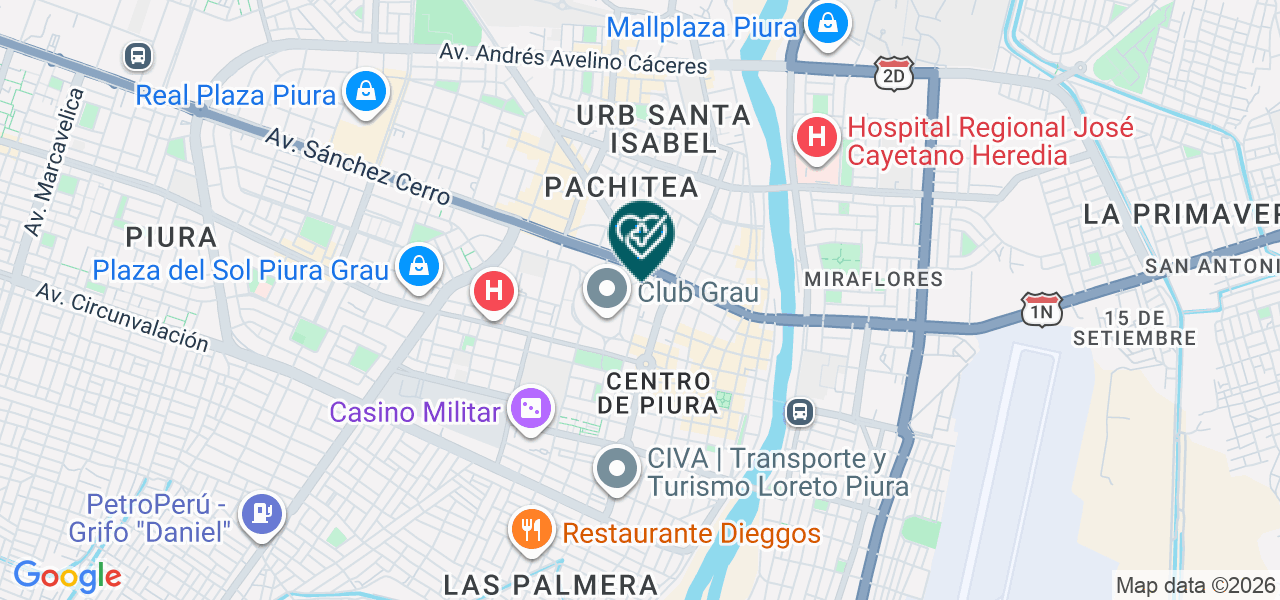 Mapa de Clínica los Cocos