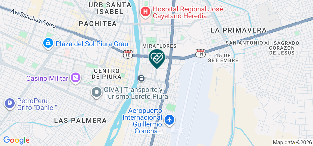 Mapa de Centro de Reposo San Juan de Dios