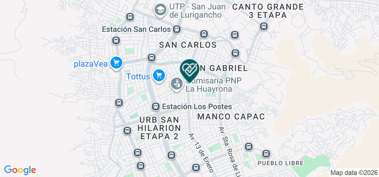 Mapa de Consultorio Medico Dental la Huayrona
