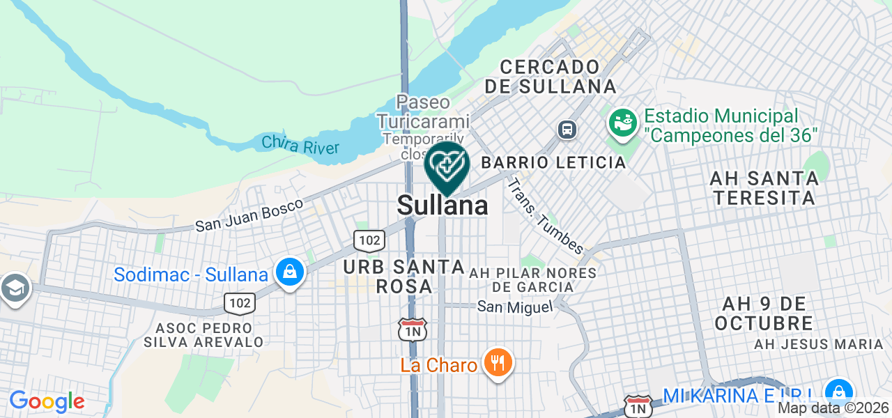Mapa de Consultorio Odontologico Sullana