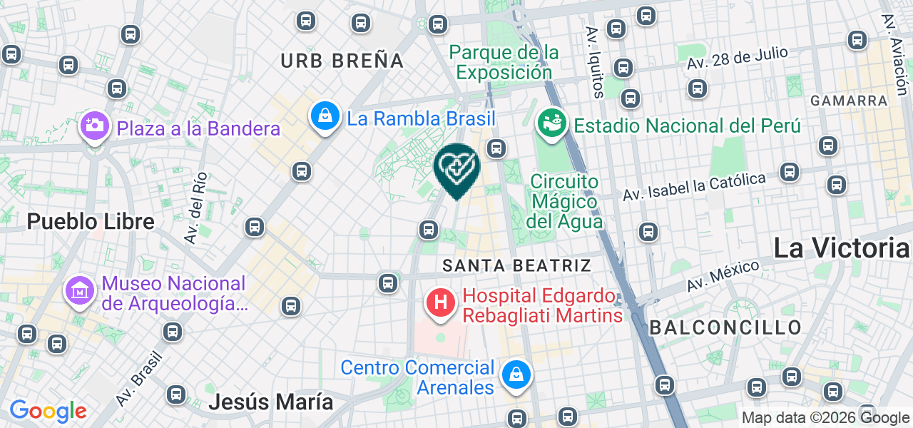 Mapa de Clinica Servisalud