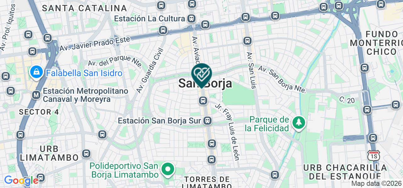 Mapa de Clinica Especialidades Odontologicas San Borja E.I.R.L.